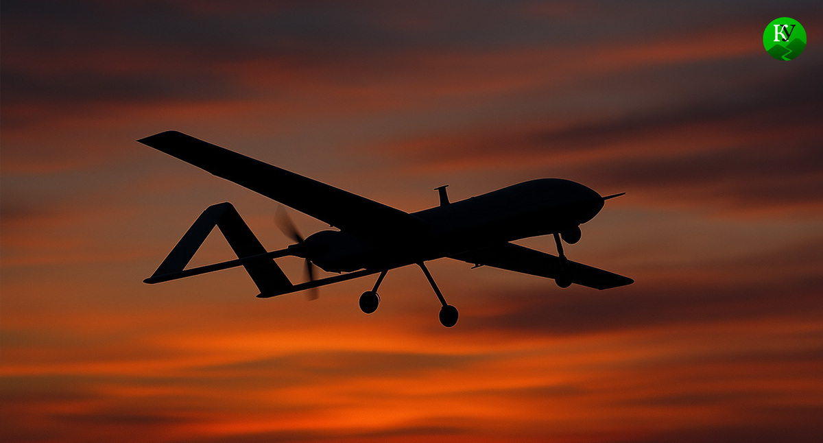 БПЛА в небе. Иллюстрация создана "Кавказским узлом" с помощью ИИ в программе Copilot