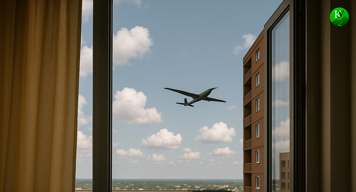 БПЛА в небе. Иллюстрация создана "Кавказским узлом" с помощью ИИ в программе Copilot
