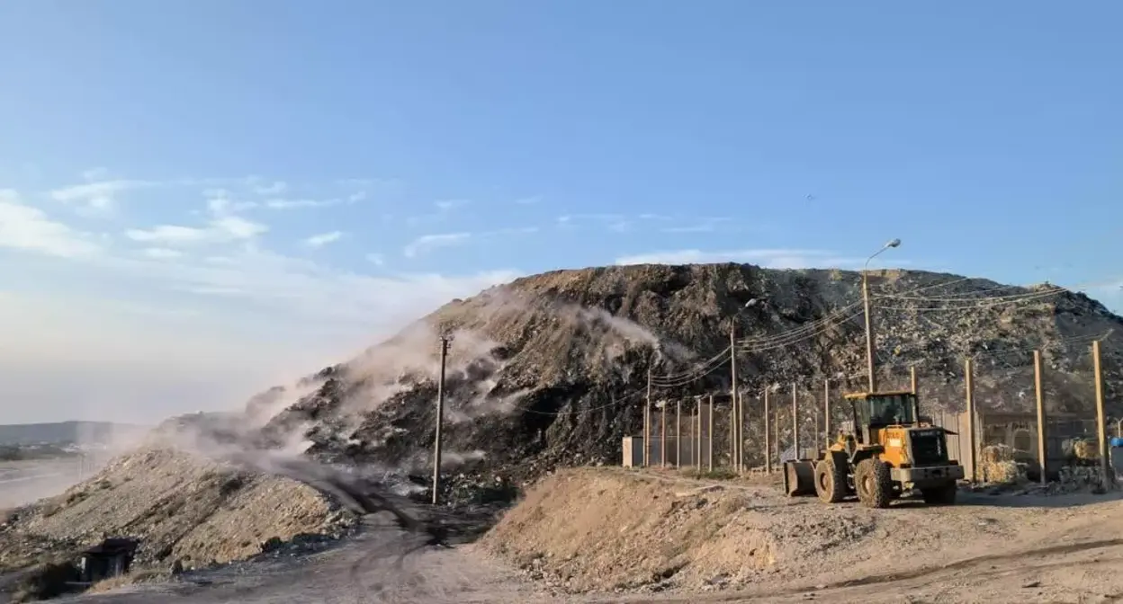 Мусорный полигон в Новороссийске. Фото: Андрей Кравченко/Telegram