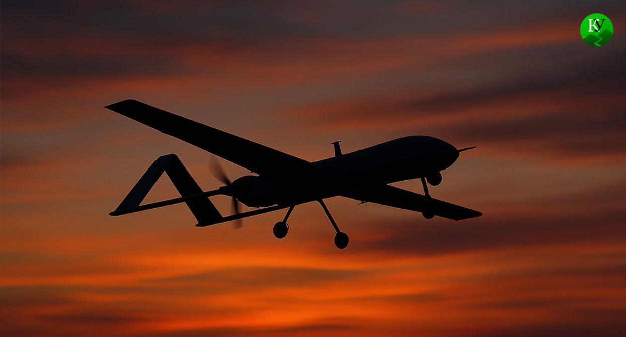 Беспилотник. Иллюстрация создана "Кавказским узлом" с помощью ИИ.