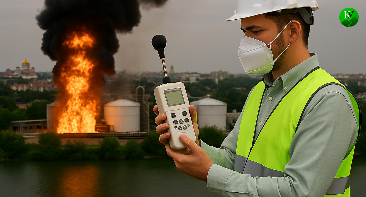 Эколог производит замеры. Иллюстрация создана "Кавказским узлом" с помощью ИИ в программе Copilot