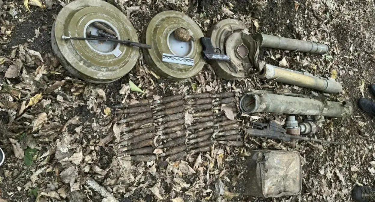 Схрон с оружием и боеприпасами обнаружен в Ингушетии. 28 августа 2025 г. Фото: пресс-служба МВД по Ингушетии