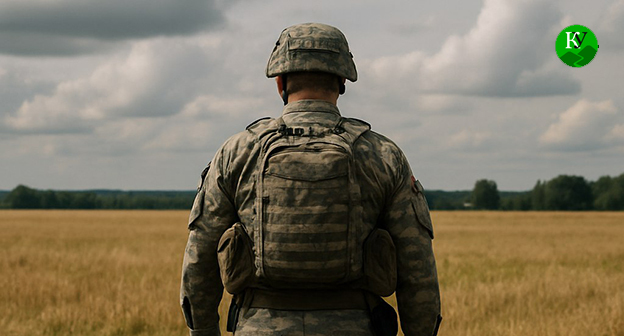 Военнослужащий. Иллюстрация "Кавказского узла" созданная при помощи ИИ в программе Copilot