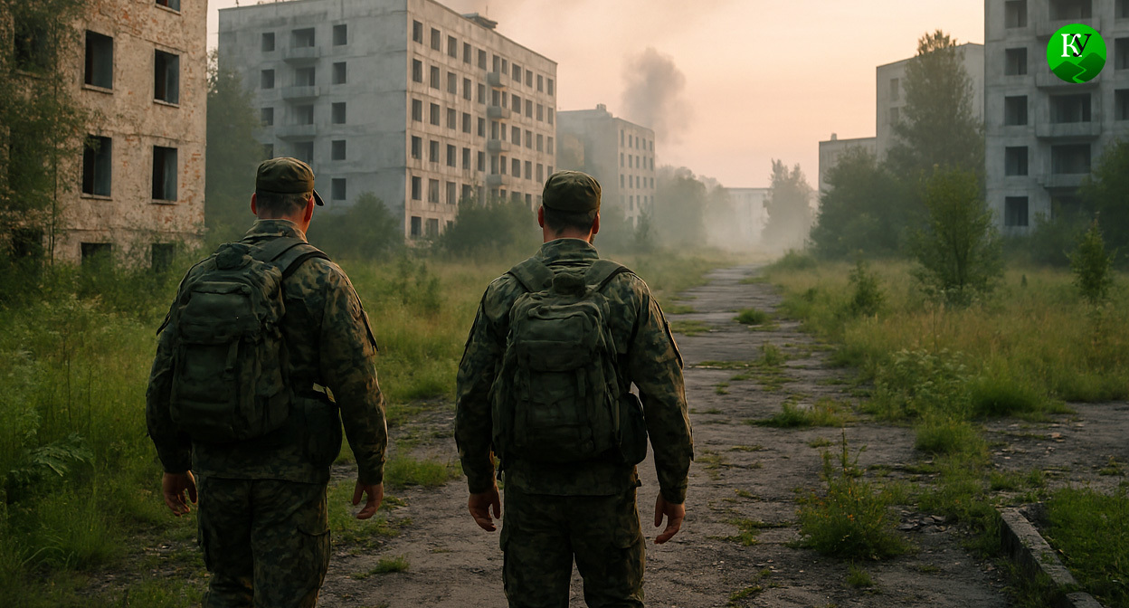Военные на СВО. Иллюстрация создана «Кавказским узлом» с помощью ИИ в программе Copilot