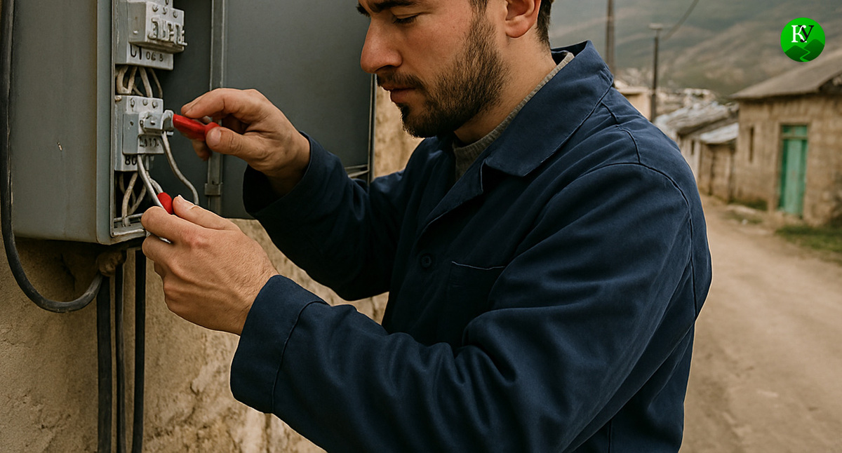 Электрик. Иллюстрация создана «Кавказским узлом» с помощью ИИ в программе Copilot Электрик. Иллюстрация создана «Кавказским узлом» с помощью ИИ в программе Copilot