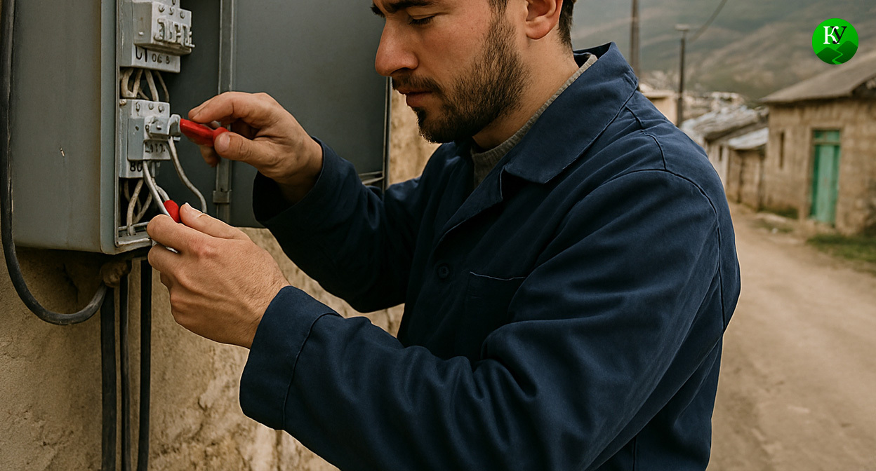 Электрик. Иллюстрация создана «Кавказским узлом» с помощью ИИ в программе Copilot