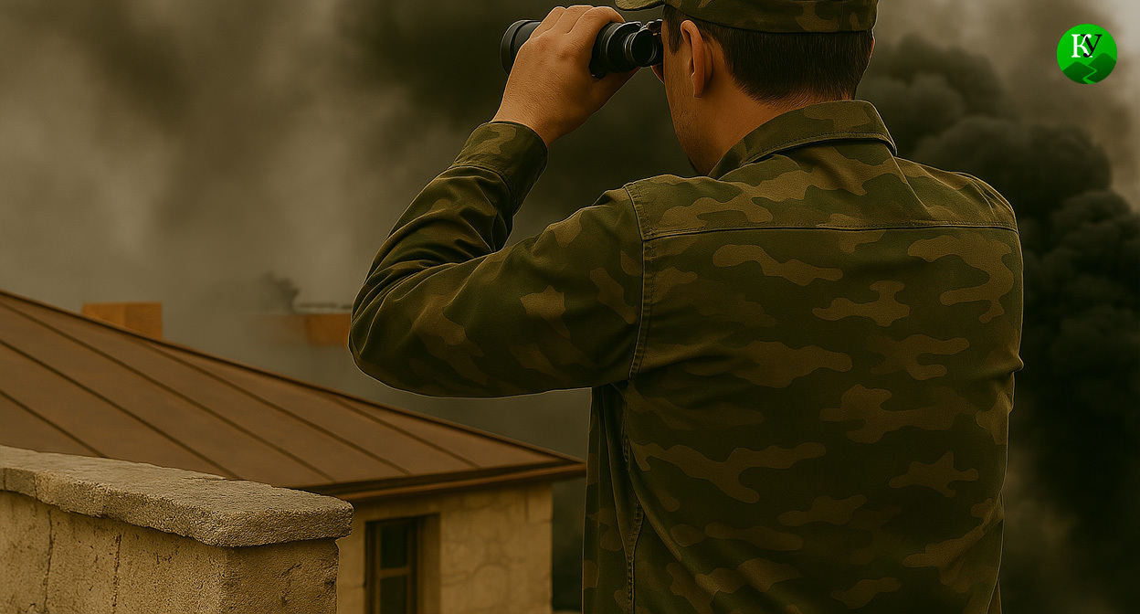 Военный на СВО. Иллюстрация создана «Кавказским узлом» с помощью ИИ в программе Copilot