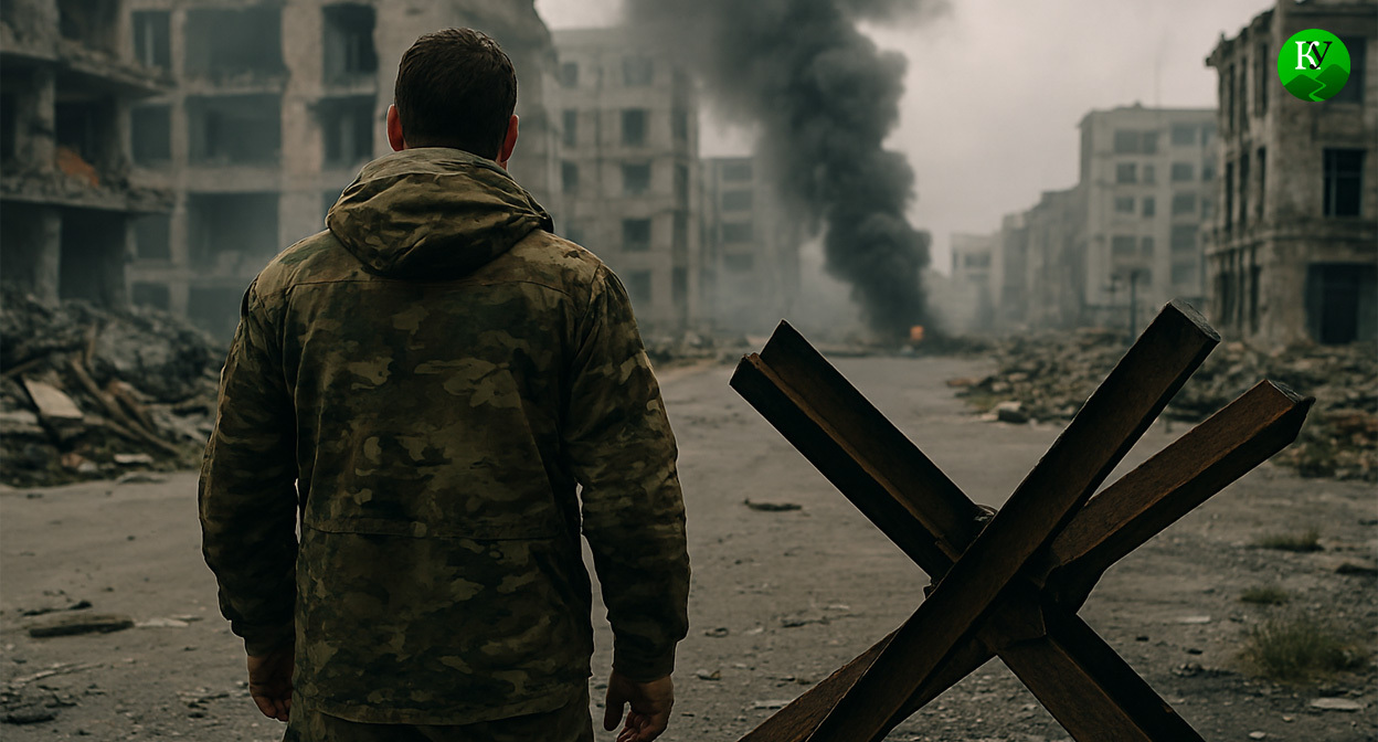 Военный на СВО. Иллюстрация создана "Кавказским узлом" с помощью ИИ в программе Copilot