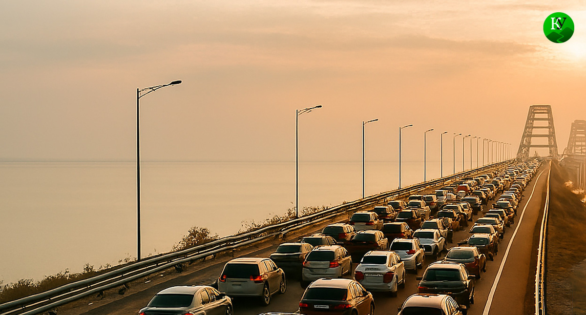 Пробка на мосту. Иллюстрация создана "Кавказским узлом" с помощью ИИ в программе Copilot Пробка на мосту. Иллюстрация создана "Кавказским узлом" с помощью ИИ в программе Copilot