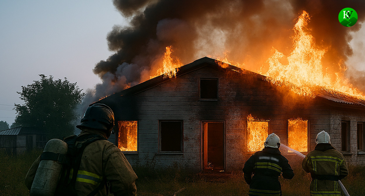 Пожар. Иллюстрация создана "Кавказским узлом" с помощью ИИ в программе Copilot