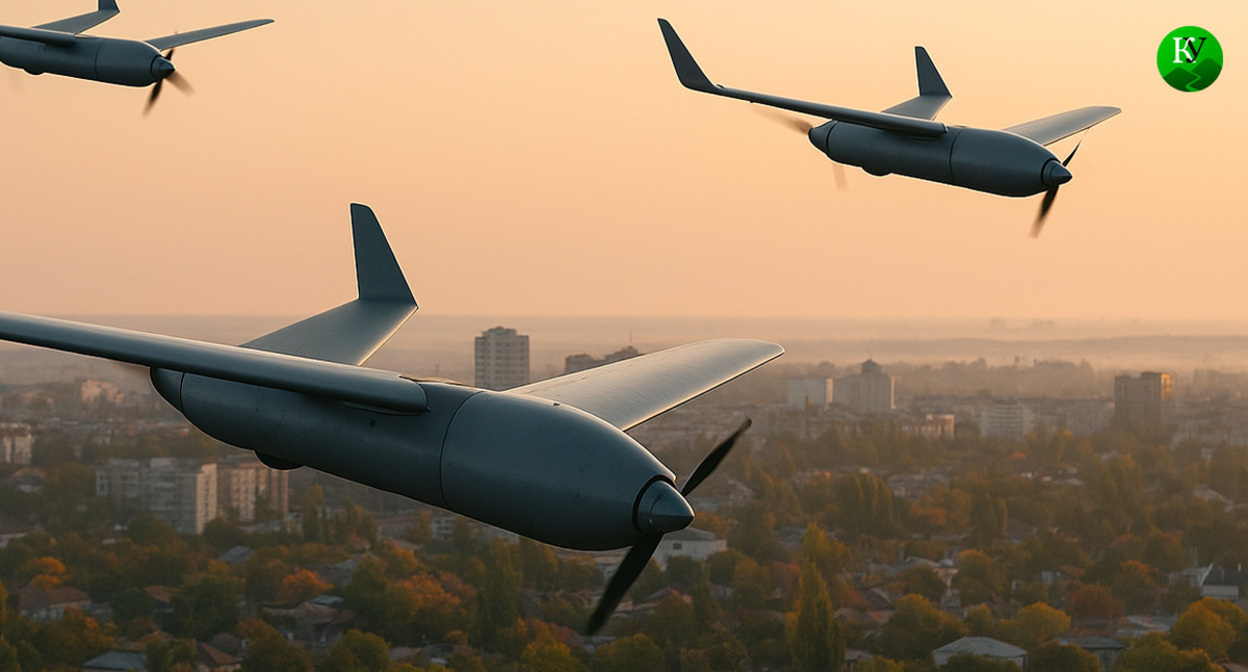БПЛА. Иллюстрация создана "Кавказским узлом" с помощью ИИ в программе Copilot