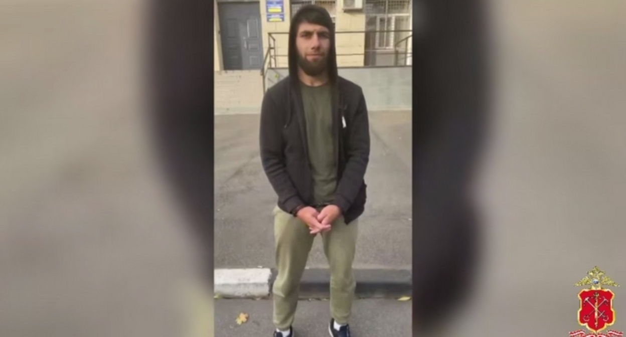 Эрзиман Байрамов. Кадр видео из Telegram-канала "Петербургская полиция" https://t.me/spb_police78/28700