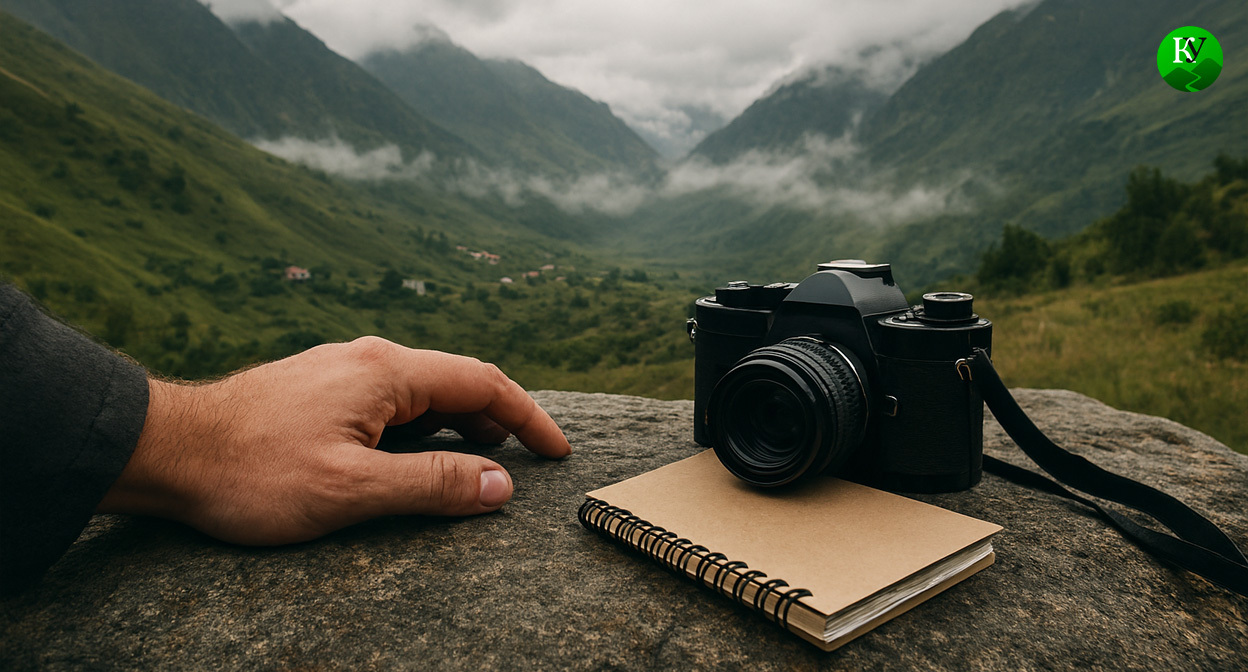Рука журналиста. Иллюстрация создана "Кавказским узлом" с помощью ИИ в программе Copilot