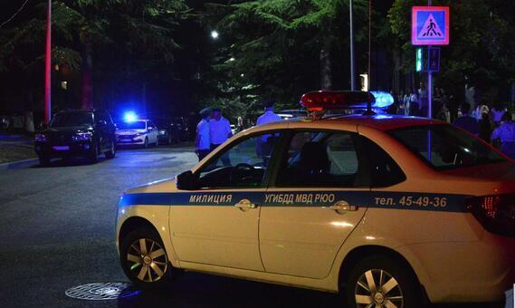 Милицейский автомобиль в Южной Осетии. Фото: пресс-служба МВД Южной Осетии. 