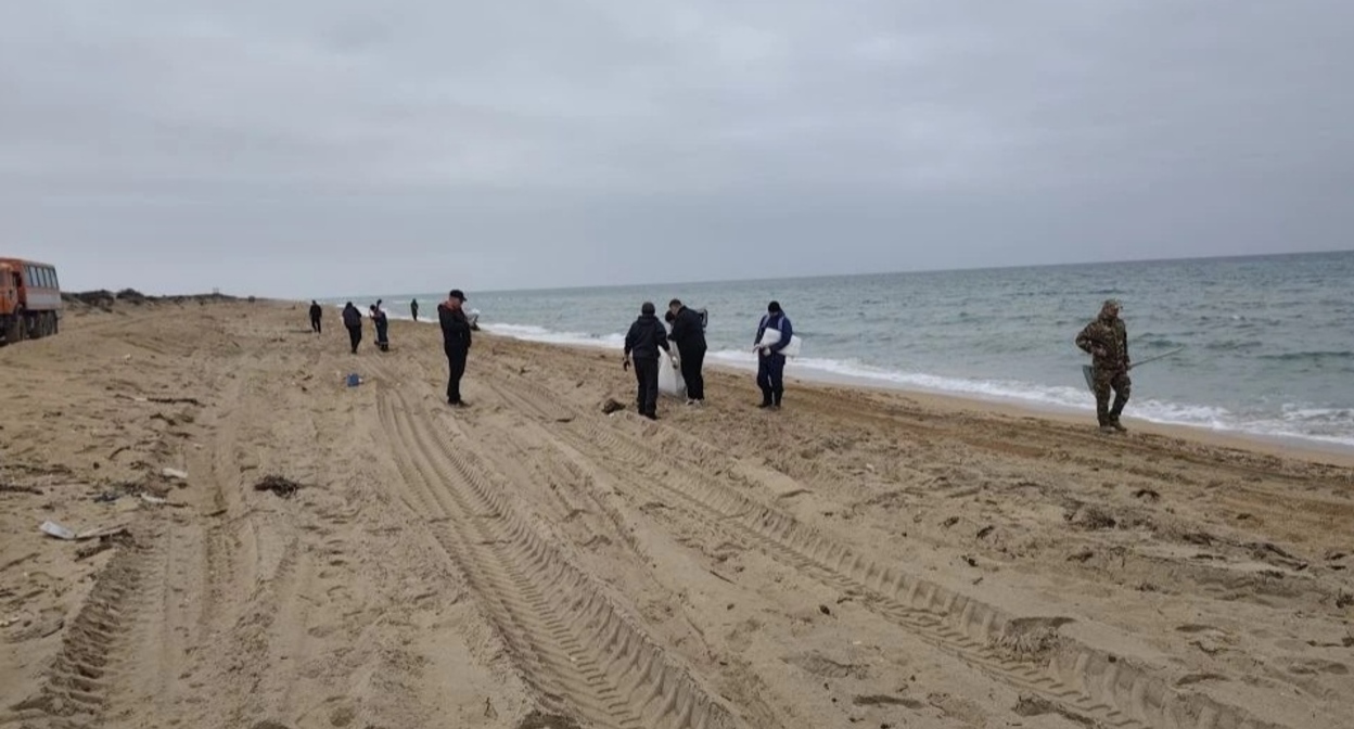 Мониторинг берега на Кубани. Фото из телеграм-канала оперштаба Кубани https://t.me/opershtab23/14441