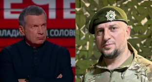 Владимир Соловьев (слева) и Апти Алаудинов. Коллаж 