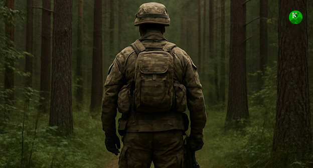 Военнослужащий. Иллюстрация "Кавказского узла" созданная ИИ при помощи программы Copilot