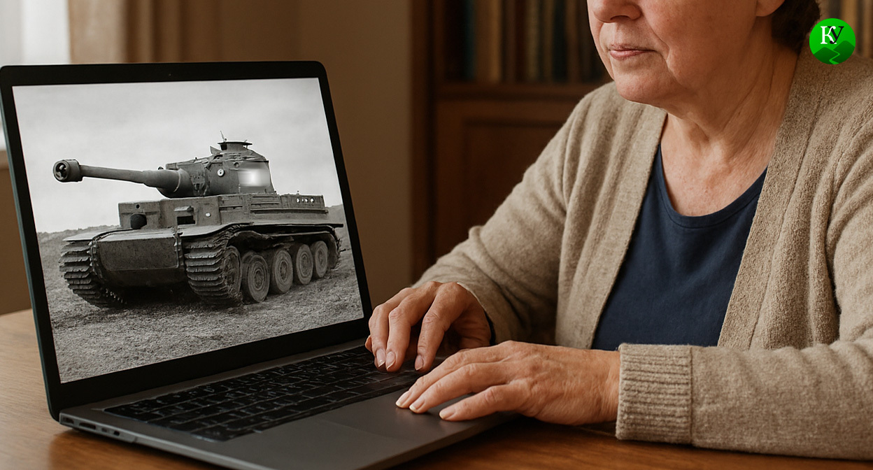 Учительница за ноутбуком. Иллюстрация создана «Кавказским узлом» с помощью ИИ в программе Copilot