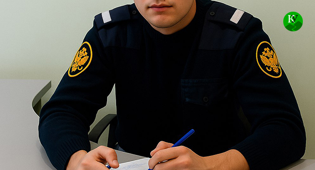 Сотрудник УФСИН. Иллюстрация "Кавказского узла" созданная ИИ при помощи программы Copilot