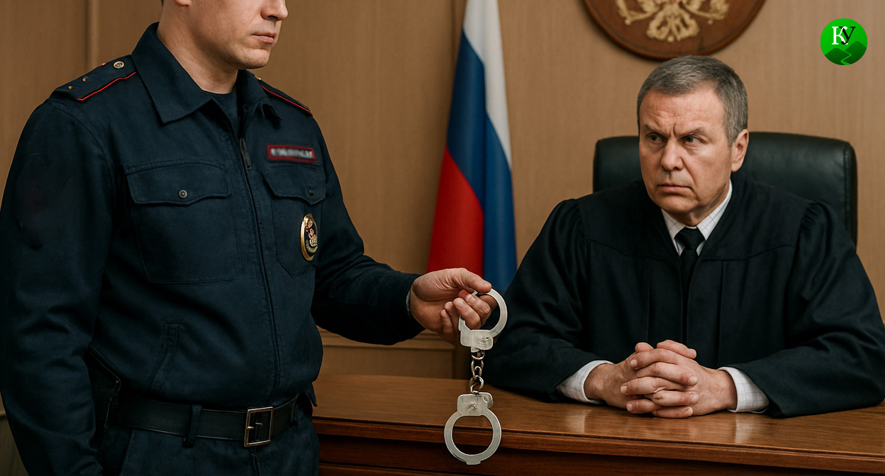 Полицейский и судья. Иллюстрация создана «Кавказским узлом» с помощью ИИ в программе Copilot