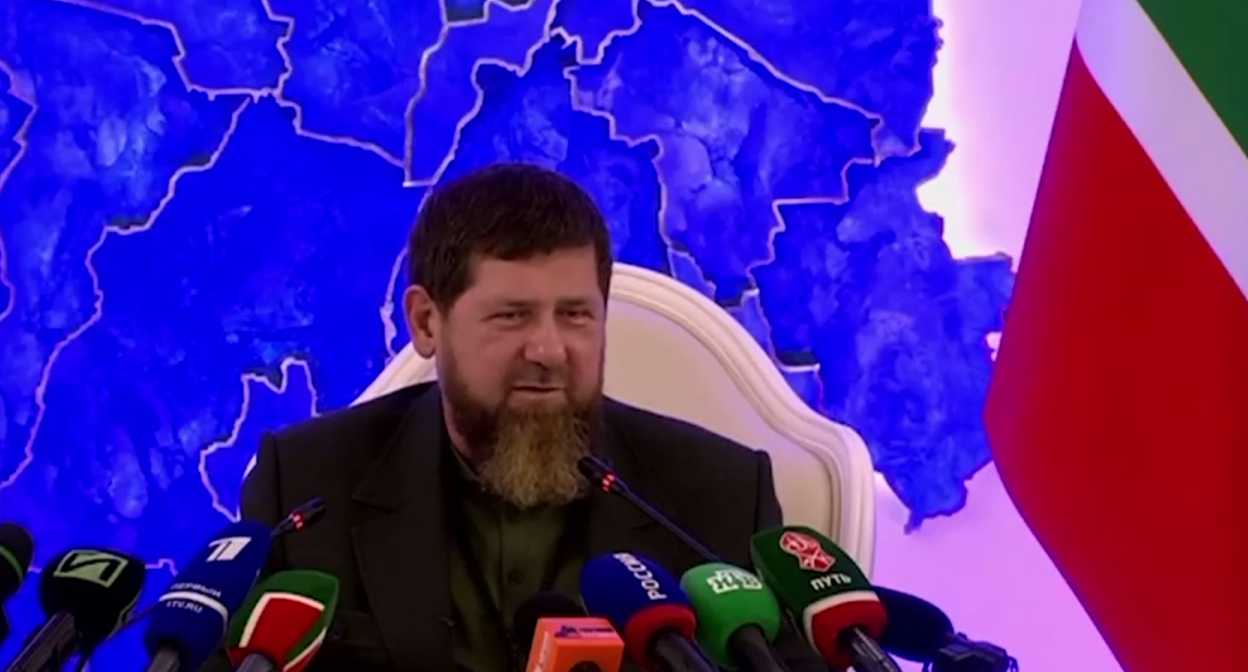 Рамзан Кадыров. Кадр видеосюжета ЧГТРК "Грозный"