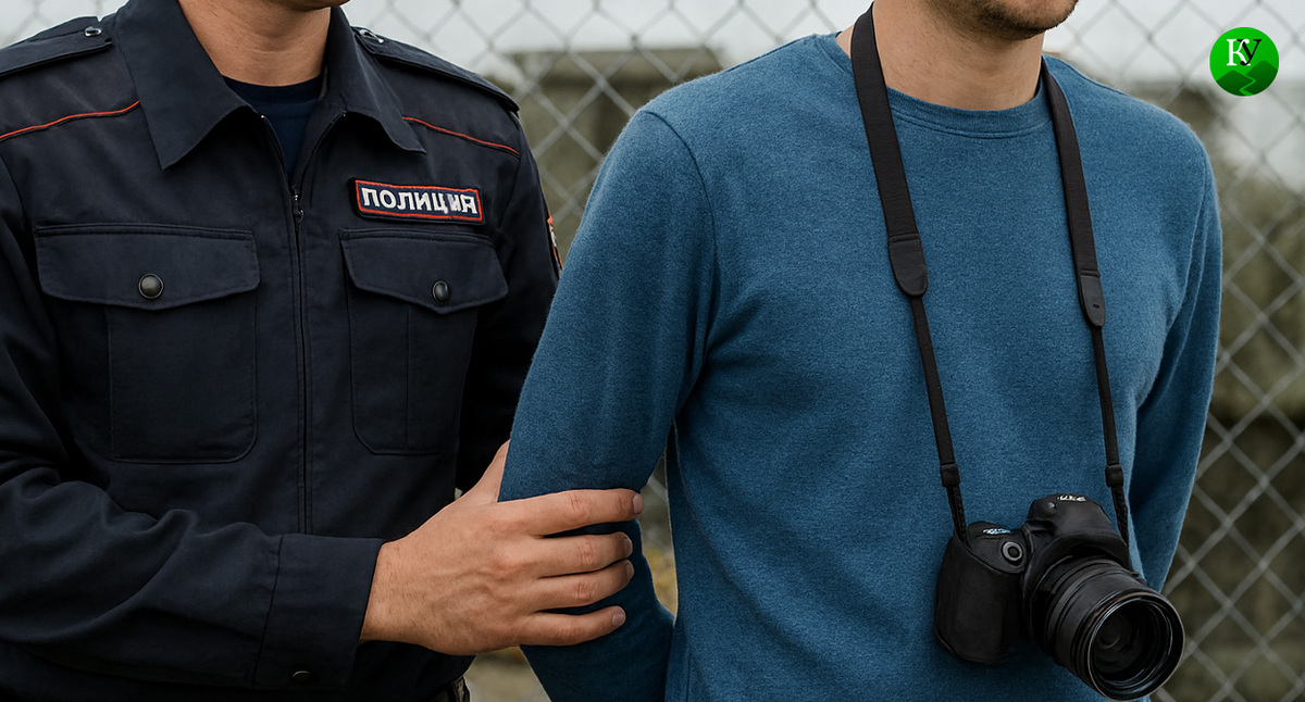 Задержание блогера. Иллюстрация создана «Кавказским узлом» с помощью ИИ в программе Copilot