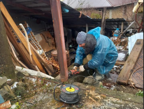 Демонтаж ворот. Фото предоставлено "Кавказскому узлу" Владимиром Галкой.