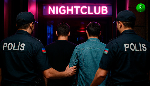 Полицейские выводят посетителей клуба. Иллюстрация создана «Кавказским узлом» с помощью ИИ в программе Copilot Полицейские выводят посетителей клуба. Иллюстрация создана «Кавказским узлом» с помощью ИИ в программе Copilot