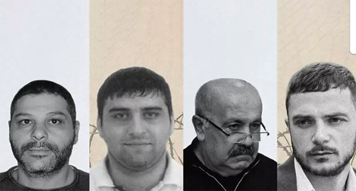 Геворг Суджян, Давид Давтян, Виген Эулджекджян и Вагиф Хачатрян. Фото: социальные сети "Освободите армянских заложников"