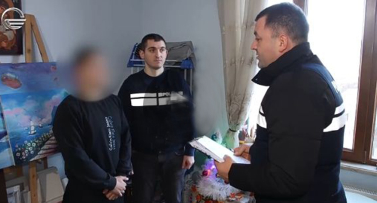 Задержание членов неонацистской группировки. 16 января 2026 г. Скриншот видео https://www.facebook.com/MIAofGeorgis/videos/3053637518176801