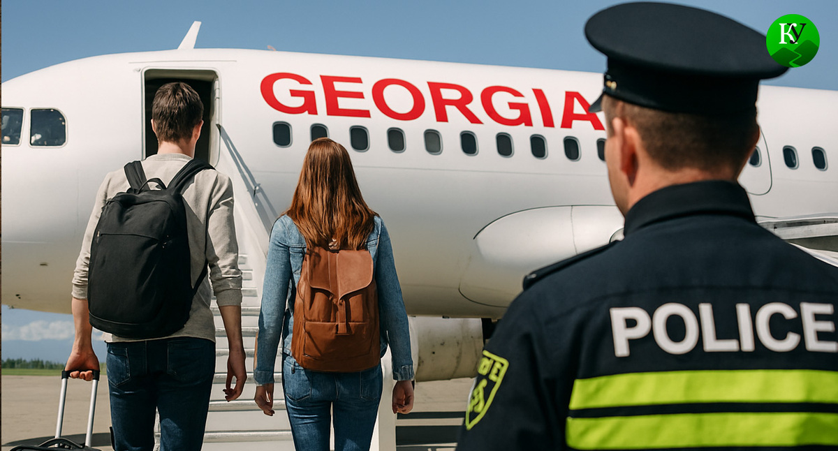 Активисты покидают Грузию. Иллюстрация создана «Кавказским узлом» с помощью ИИ в программе Copilot Активисты покидают Грузию. Иллюстрация создана «Кавказским узлом» с помощью ИИ в программе Copilot