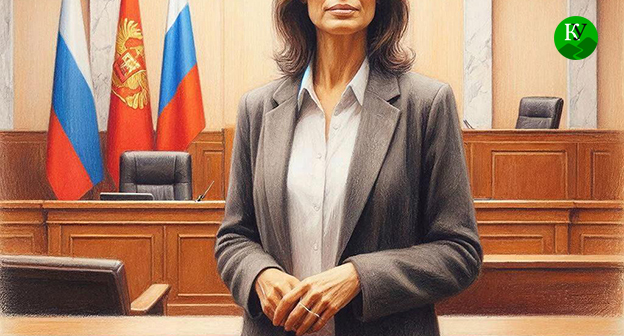 Женщина в зале суда. Иллюстрация создана "Кавказским узлом" при помощи ИИ в программе Copilot Женщина в зале суда. Иллюстрация создана "Кавказским узлом" при помощи ИИ в программе Copilot