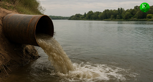 Слив грязной воды. Иллюстрация создана «Кавказским узлом» с помощью ИИ в программе Copilot
