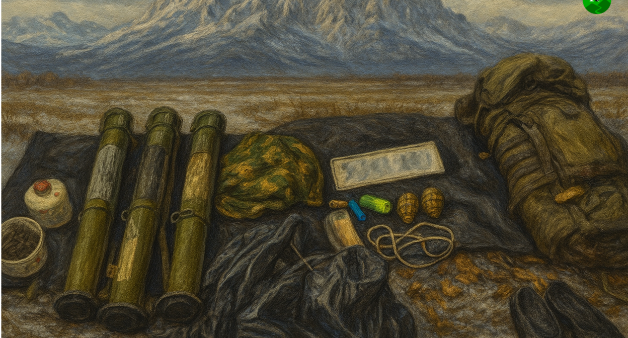 Найденное оружие. Иллюстрация создана "Кавказским узлом" с помощью ИИ в программе Copilot