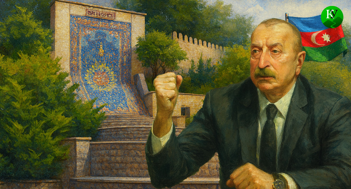 Посольство Азербайджана в Киеве и Алиев. Иллюстрация создана «Кавказским узлом» с помощью ИИ в программе Copilot Посольство Азербайджана в Киеве и Алиев. Иллюстрация создана «Кавказским узлом» с помощью ИИ в программе Copilot