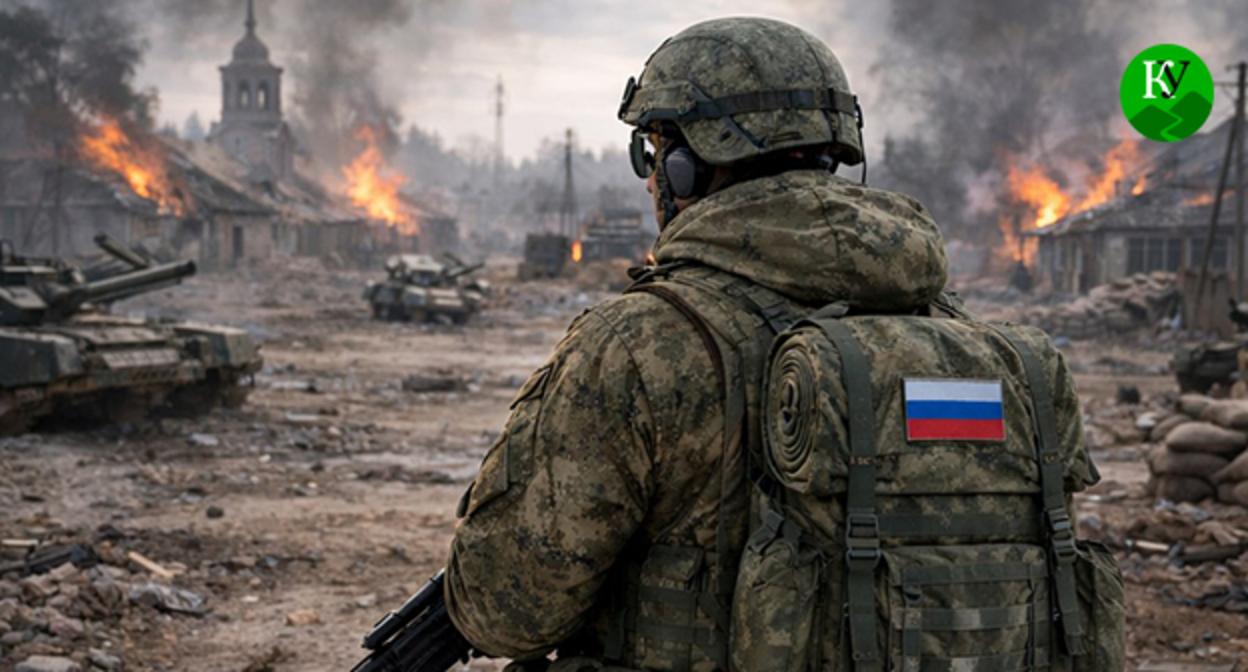 Военнослужащий. Иллюстрация создана "Кавказским узлом" при помощи ИИ в программе Copilot