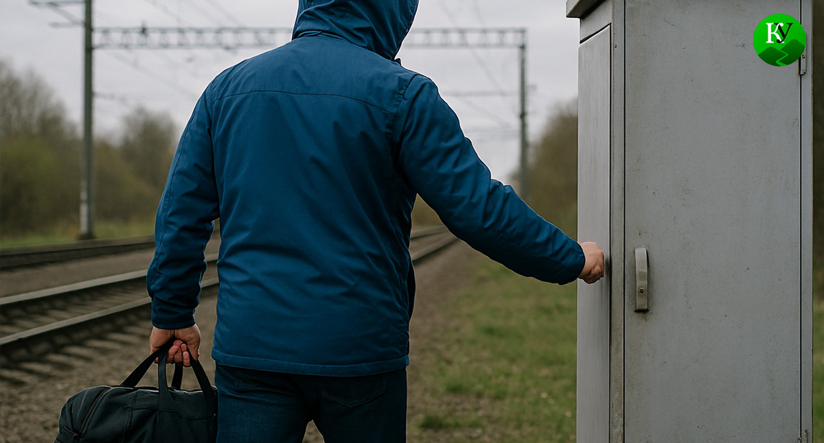 Студент у батарейного шкафа на железной дороге. Иллюстрация создана «Кавказским узлом» с помощью ИИ в программе Copilot Студент у батарейного шкафа на железной дороге. Иллюстрация создана «Кавказским узлом» с помощью ИИ в программе Copilot