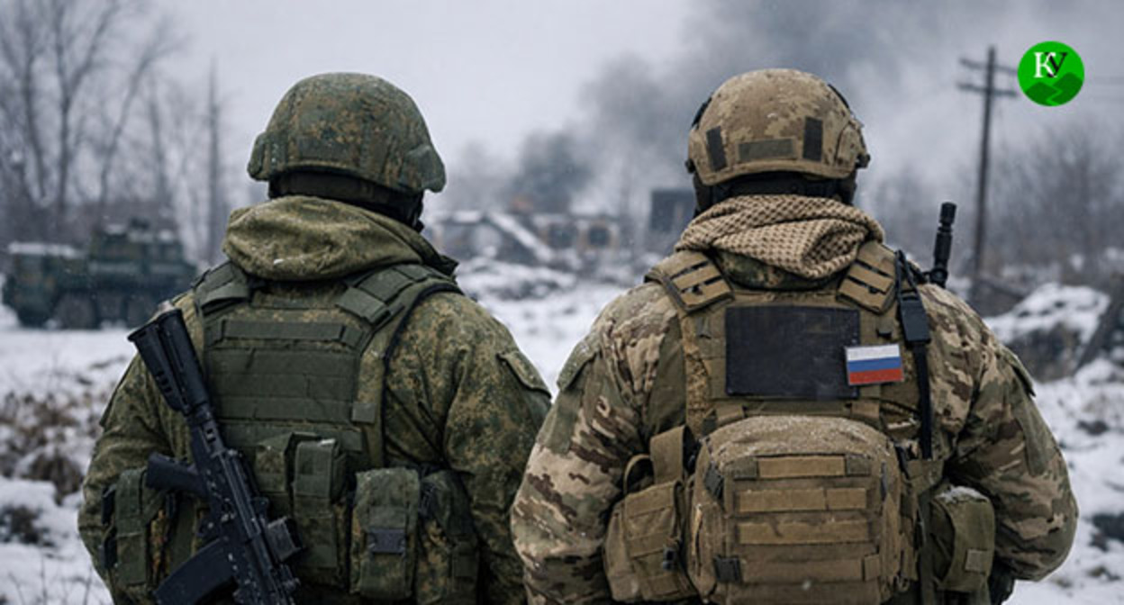 Военнослужащие. Иллюстрация создана "Кавказским узлом" при помощи ИИ в программе Copilot