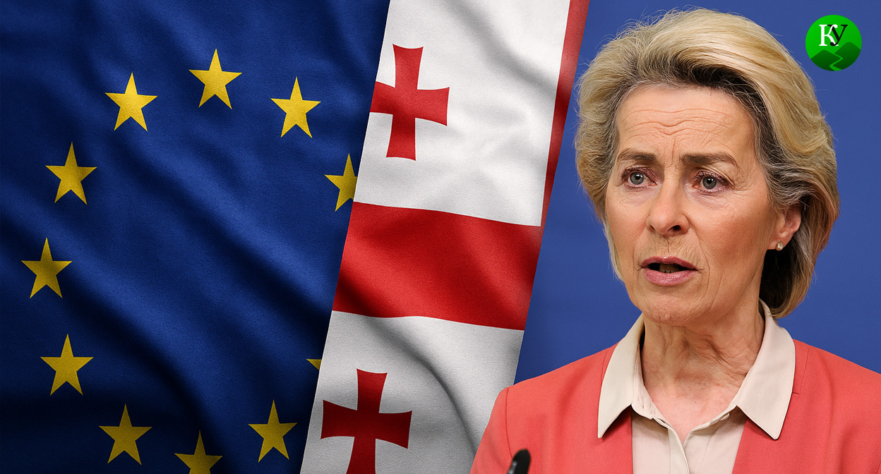 Урсула фон дер Ляйен. Иллюстрация создана «Кавказским узлом» с помощью ИИ в программе Copilot