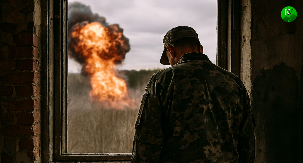 Военный на СВО. Иллюстрация создана «Кавказским узлом» с помощью ИИ в программе Copilot