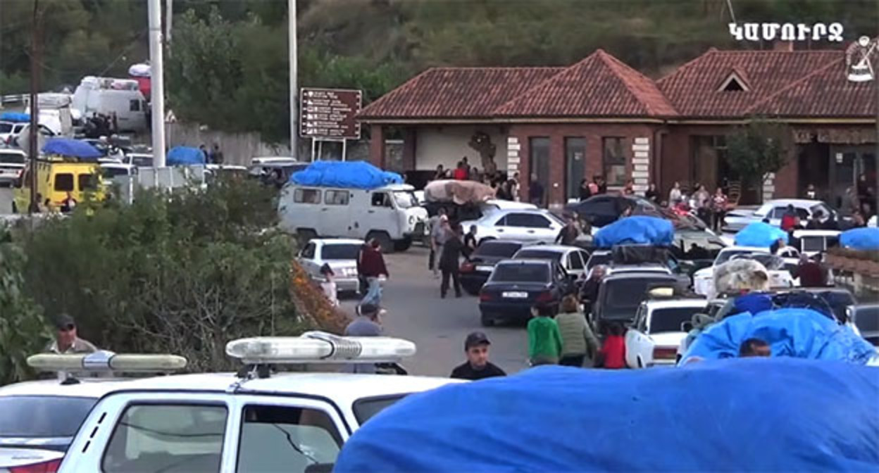 Последние дни Степанакерта 2023 г. Скриншот видео "Кавказского узла" https://www.youtube.com/watch?v=HHMVd5zZfnc