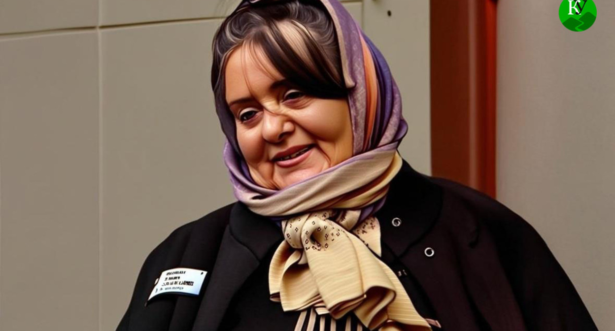 Зарема Мусаева. Иллюстрация создана "Кавказским узлом" при помощи ИИ в программе Copilot