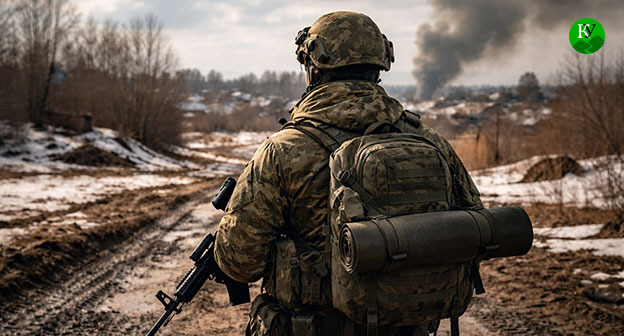 Военнослужащий. Иллюстрация создана "Кавказским узлом" при помощи ИИ в программе Copilot