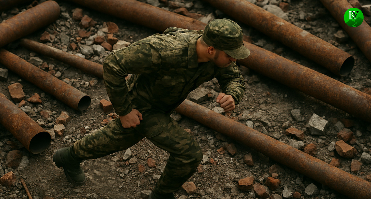 Военный на СВО. Иллюстрация создана «Кавказским узлом» с помощью ИИ в программе Copilot