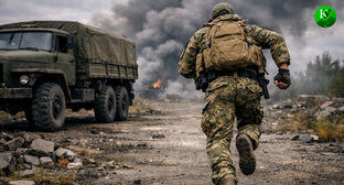 Военный на СВО. Иллюстрация создана «Кавказским узлом» с помощью ИИ в программе Copilot