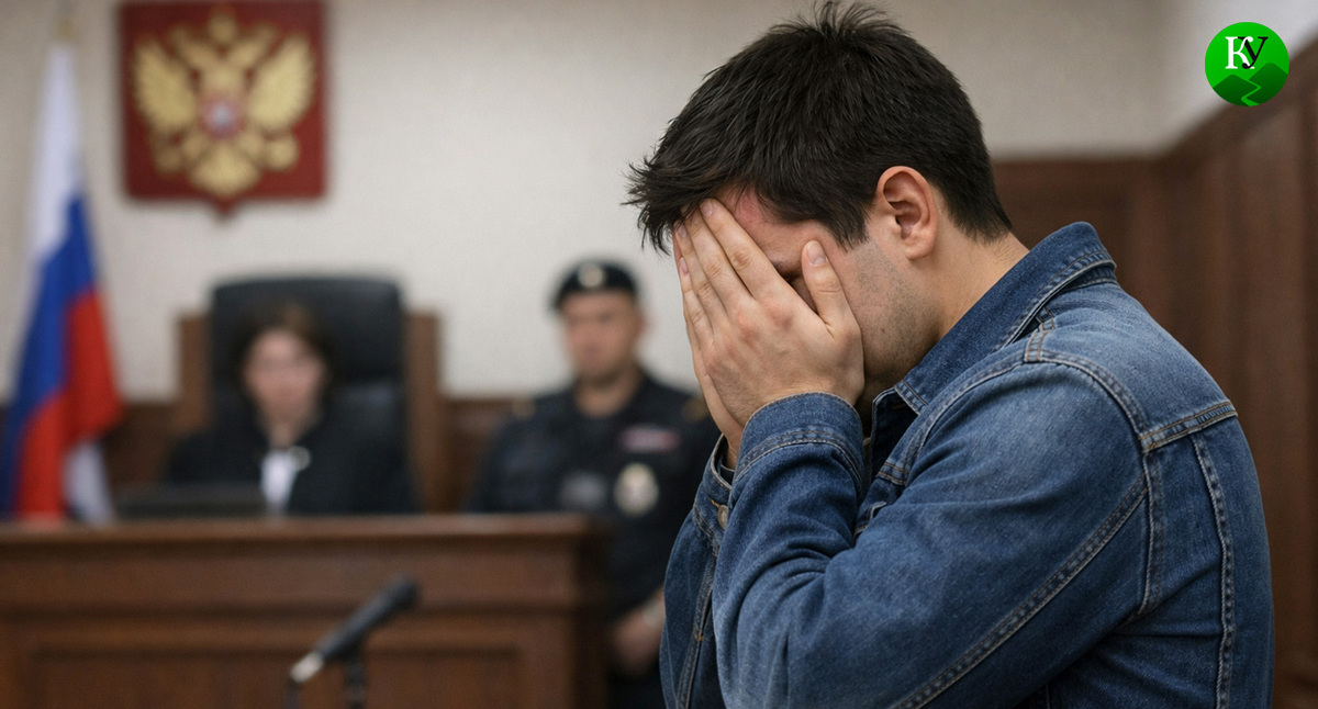 Мужчина в суде. Иллюстрация создана «Кавказским узлом» с помощью ИИ в программе Copilot