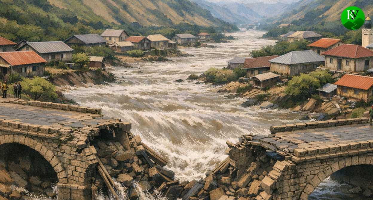 Обрушение моста. Иллюстрация создана «Кавказским узлом» с помощью ИИ в программе Copilot Обрушение моста. Иллюстрация создана «Кавказским узлом» с помощью ИИ в программе Copilot