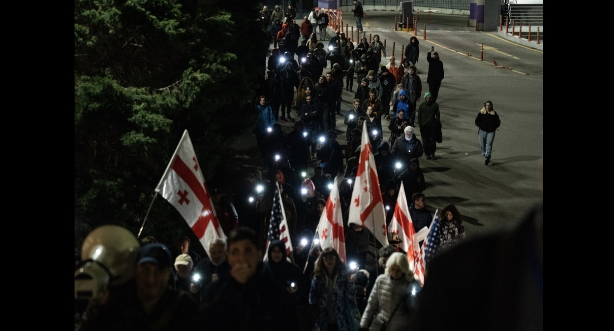 Участники марша в Тбилиси, 24 апреля 2026 года. Фото: Фото: Khatia Kakhidze / Publika