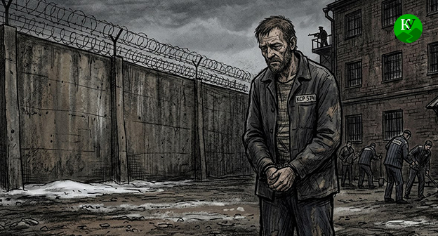 Осужденный в колонии. Иллюстрация создана "Кавказским узлом" при помощи ИИ в программе Copilot