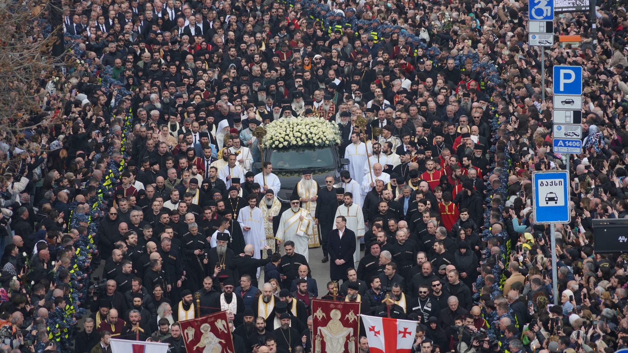 День похорон Ильи Второго. Тбилиси. 23.03.2026. Фото JAMnews. 